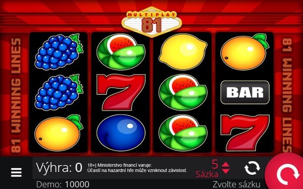 Zahraj si automat MultiPlay 81 v online casinu Betor.