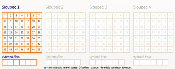 Kontrola tiketu online - loterie Sportka