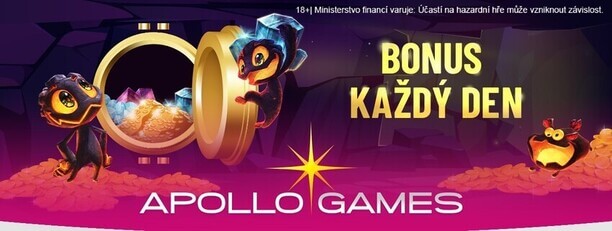 Získejte každý den bonus u casina Apollo Games