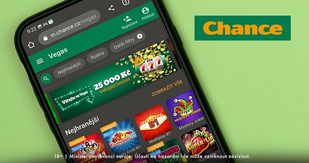 Založ si nový účet v online casinu Chance Vegas.