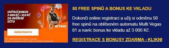 Registruj se v Betano casino se speciálním promo kódem a získej extra free spiny.