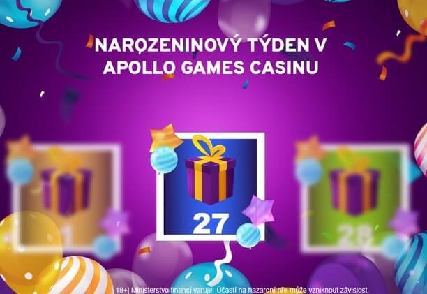 Zapojte se do narozeninového týdne plného free spinů v Apollo Games casinu.