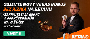 Získej Betano 100% bonus ke vkladu až 600 Kč nyní.