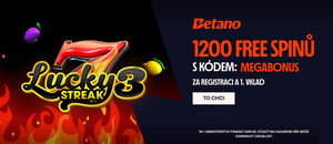 Získejte bonus až 1200 free spinů s kódem MEGABONUS.