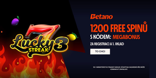 Získejte bonus až 1200 free spinů s&nbsp;kódem MEGABONUS.