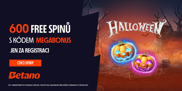 Získejte extra halloweenský bonus s promo kódem MEGABONUS.