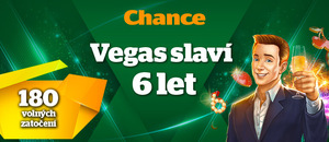 Oslavte v Chance Vegas 6. narozeniny a získejte free spiny.