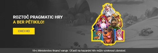 Získejte bonus až 500 Kč na hrách od Pragmatic Play ve Fortuna Vegas.