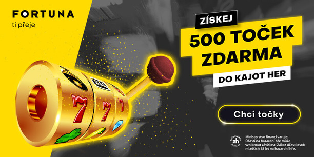 Fortuna promo akce a bonus 500 volných zatočení