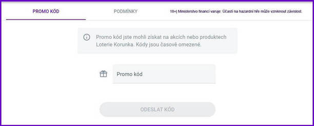 Loterie Korunka promo kód 2024