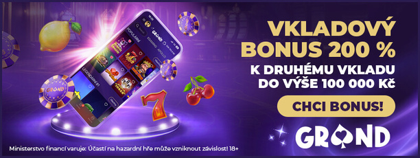 Nový navýšený Grandwin bonus 200 %