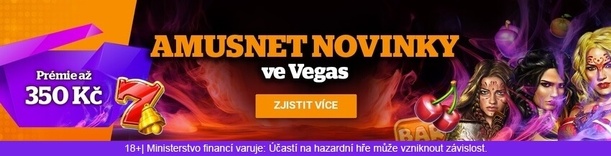 Pobavte se s Amusnet novinkami a získejte bonus až 350 Kč.