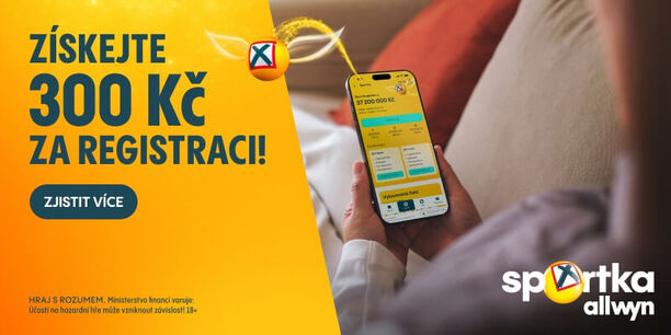 Vsaďte si Sportku online a získejte bonus 300 Kč.