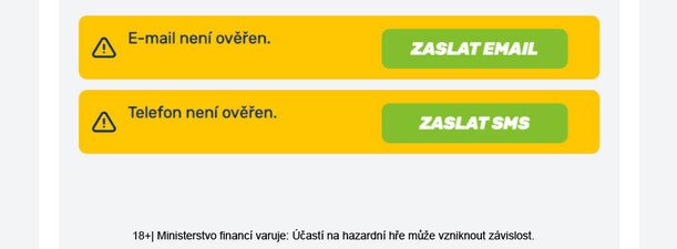 Ověření údajů – fBET