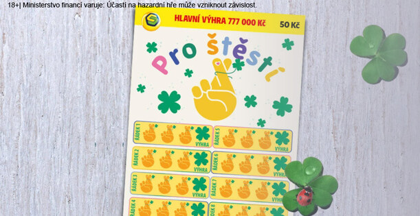 Stírací los Pro štěstí od Sazky
