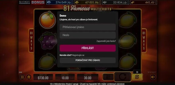 SYNOT TIP: automaty v demo režimu