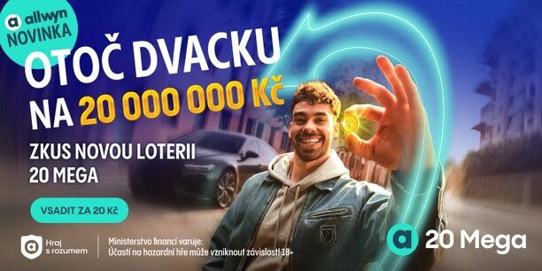Už za 20&nbsp;Kč jste ve hře o&nbsp;20 milionů. Vsaďte si online u&nbsp;Allwynu.